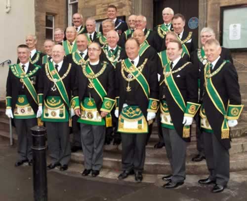 With visiting Brethren