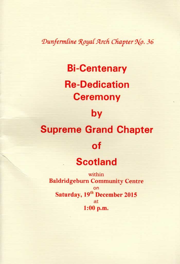 Rededication Ceremony Rededication Ceremony